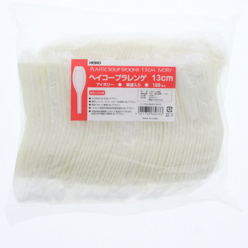 シモジマ HEIKO プラスチックレンゲ 13cm アイボリー 単袋 #004513015 1セット(1000本:100本×10パック)