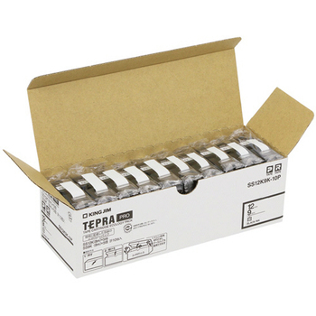 キングジム テプラ PRO テープカートリッジ アソートパック 12mm・9mm 白/黒文字 SS12K9K-10P 1パック(10個:各5個)