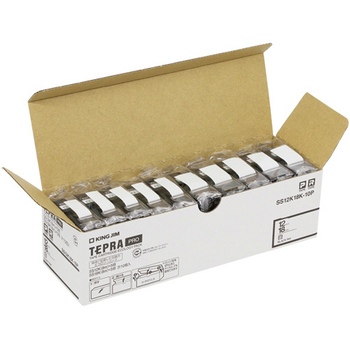 キングジム テプラ PRO テープカートリッジ アソートパック 12mm・18mm 白/黒文字 SS12K18K-10P 1パック(10個:各5個)