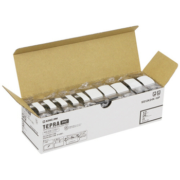 キングジム テプラ PRO テープカートリッジ アソートパック 12mm・24mm 白/黒文字 SS12K24K-10P 1パック(10個:各5個)