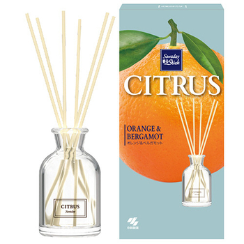 小林製薬 サワデー 香るスティック CITRUS オレンジ&ベルガモット 本体 70ml 1セット