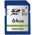 グリーンハウス SDXCメモリーカード 64GB UHS-I Class10 GH-SDC-UA64G 1枚