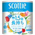 日本製紙クレシア スコッティ フラワーパック 1.5倍長持ち シングル 芯あり 75m 香り付き 1パック(8ロール)