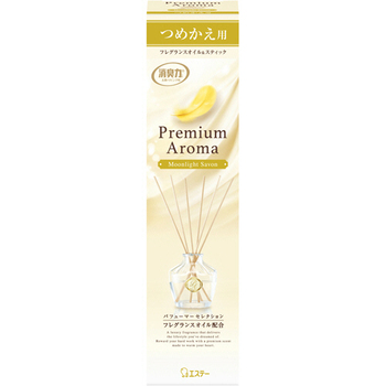 エステー 玄関・リビング用 消臭力 Premium Aroma Stick ムーンライトシャボン つめかえ用 50mL 1個