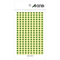 エーワン カラーラベル 丸型 直径5mm 緑 07063 1パック(1800片:200片×9シート)